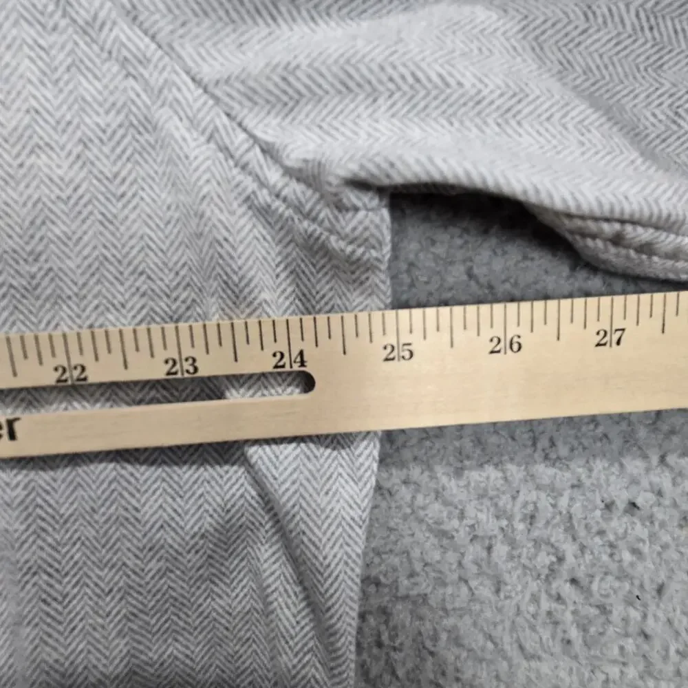 Polo Ralph Lauren Shirt Flannel Slim Fit Long Sleeve Herringbone Gray 2XL Pony